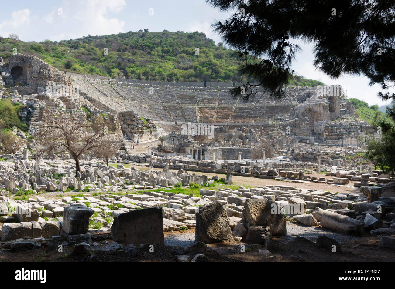 Turchia viaggi - la città di Efeso, antica Efes. Anfiteatro. Foto Stock