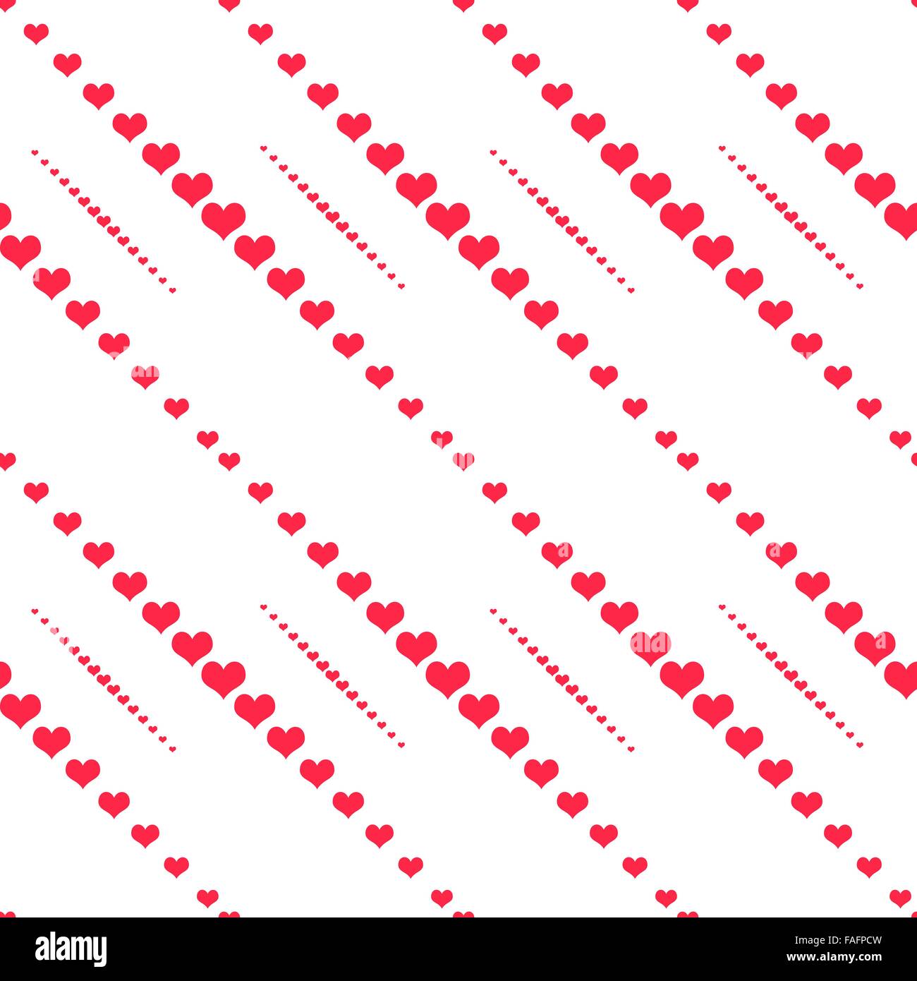 Abstract a forma di cuore la carta da parati senza giunture pattern come sfondo Illustrazione Vettoriale