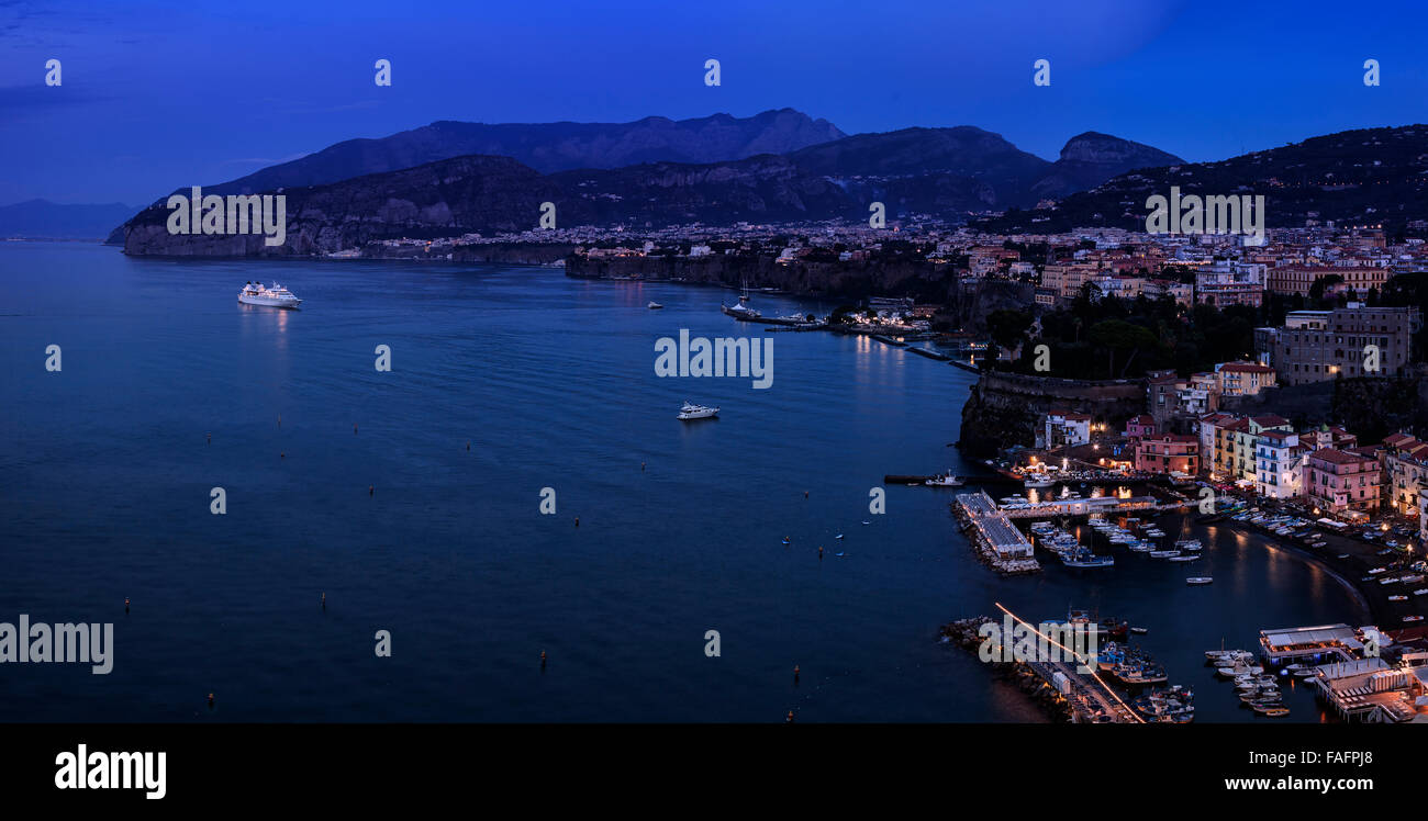 Sorrento notte pan Foto Stock