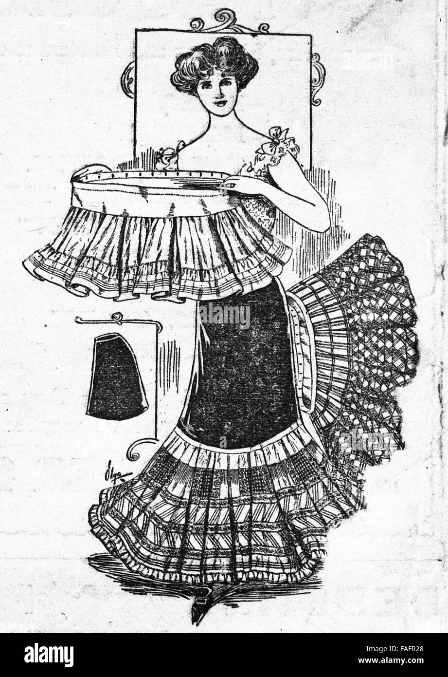 Annuncio di giornali di moda donna in Daily Mirror pubblicato il 2 novembre 1903 Foto Stock