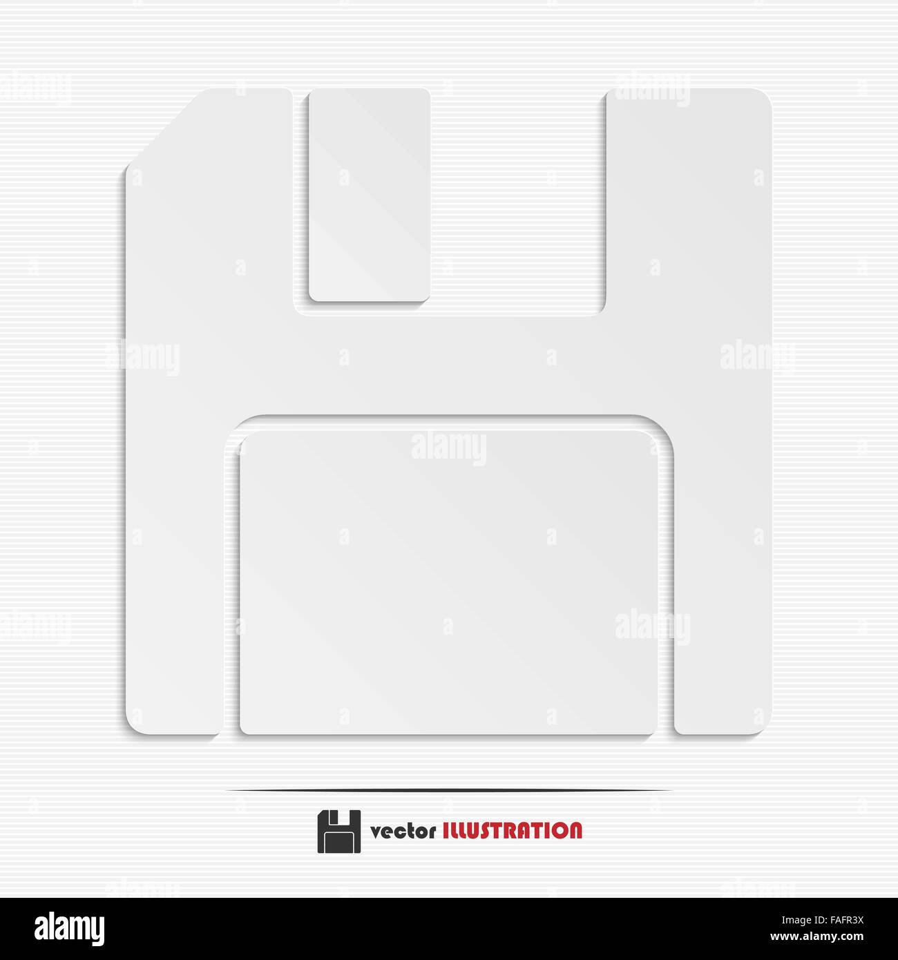 Abstract floppy disk icona web per il tuo design Illustrazione Vettoriale