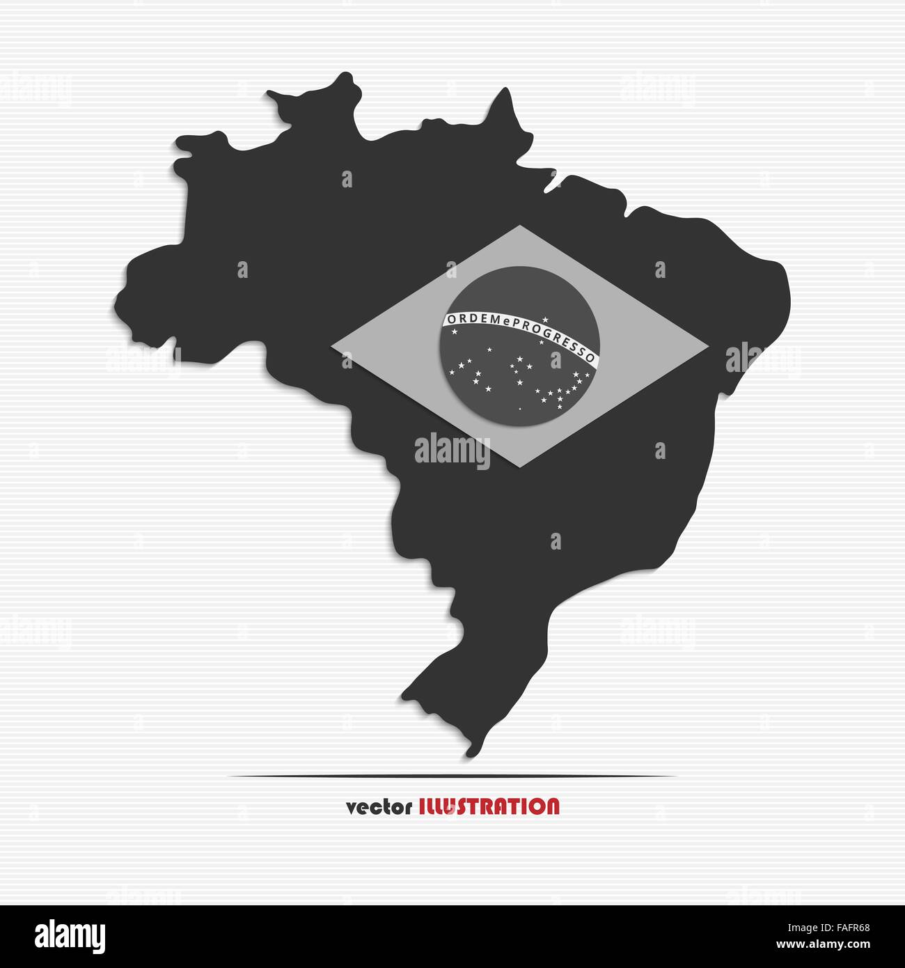 Illustrazione Vettoriale del Brasile mappa per il tuo design Illustrazione Vettoriale