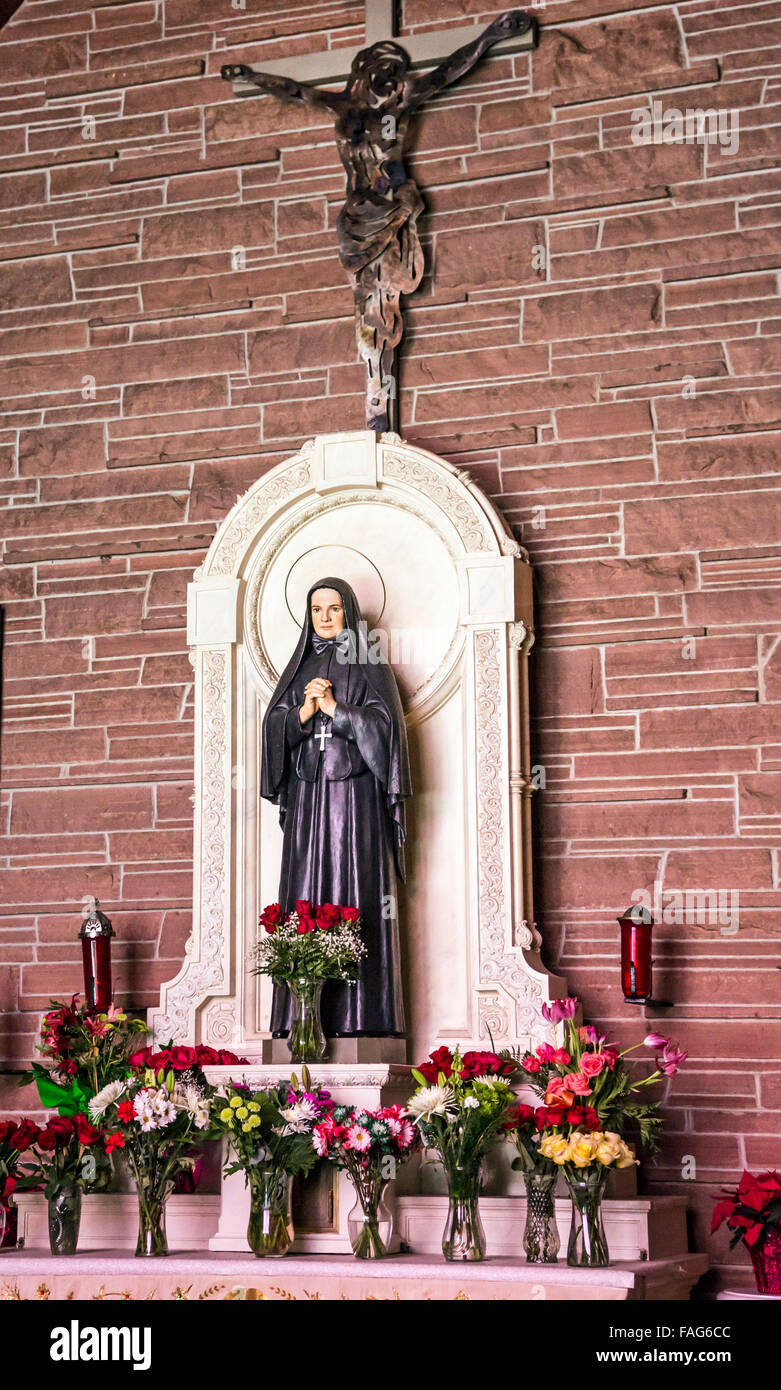 Golden, Colorado - Altare della Madre Cabrini santuario sul Monte Lookout al di sopra di Denver. Foto Stock