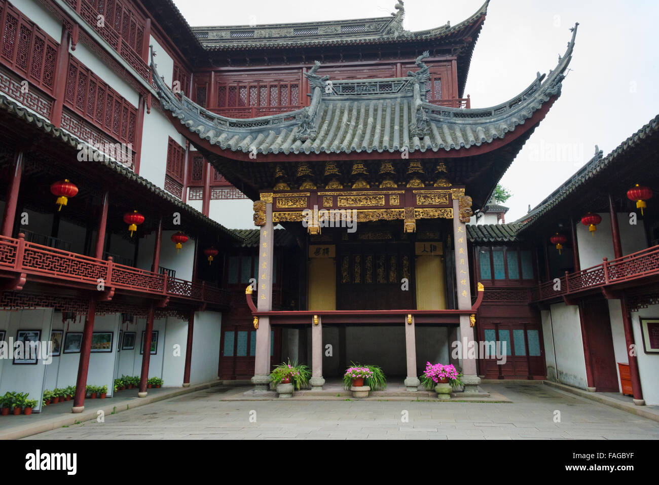 Edificio tradizionale in Il Giardino di Yuyuan, Shanghai, Cina Foto Stock