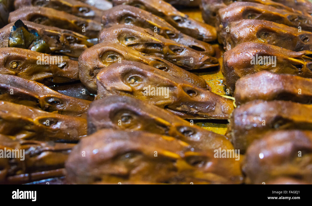 Cibo cinese, testa d'anatra, Huai an, provincia dello Jiangsu, Cina Foto Stock
