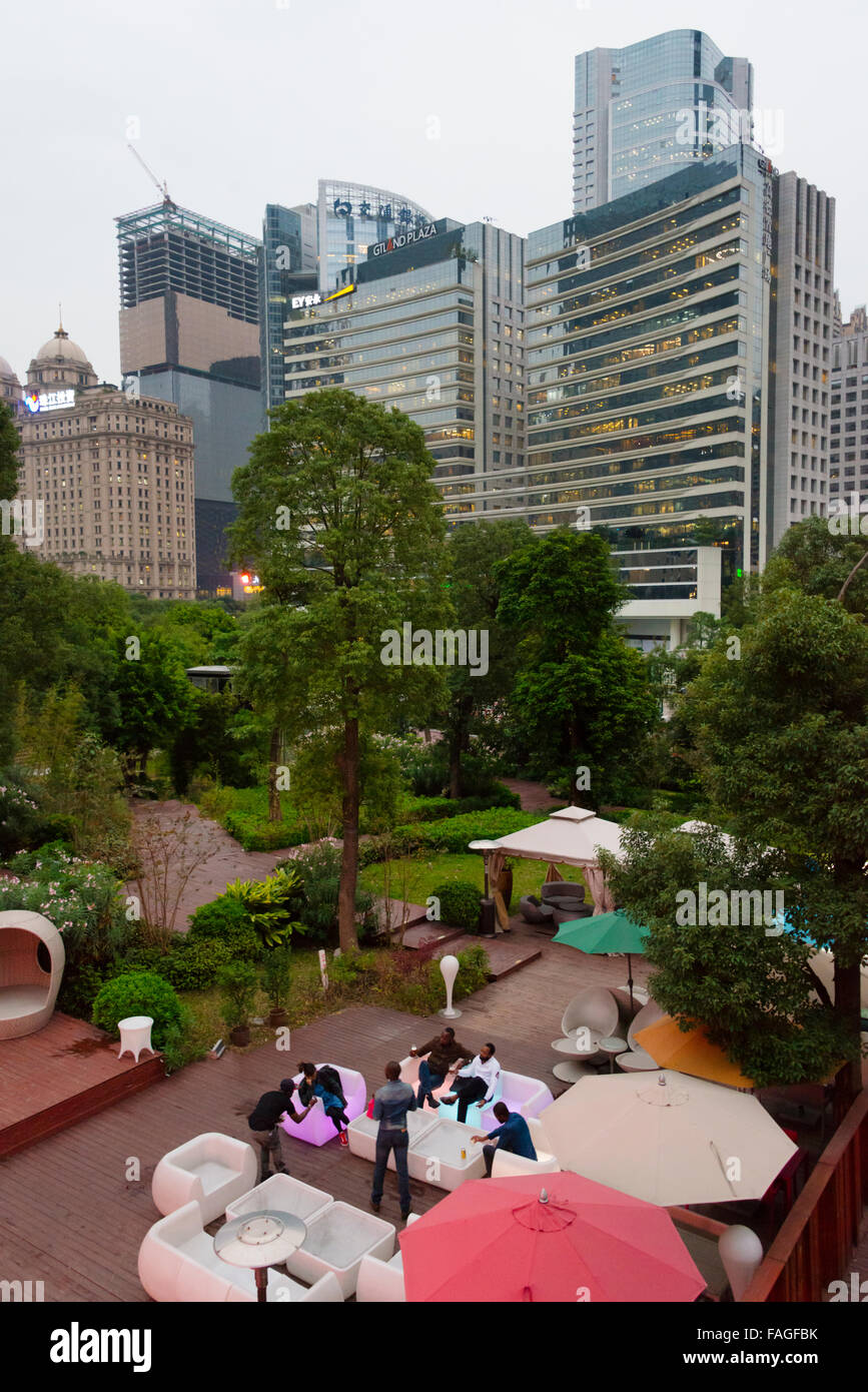 Alta sorge nel centro cittadino, Guangzhou, nella provincia di Guangdong, Cina Foto Stock