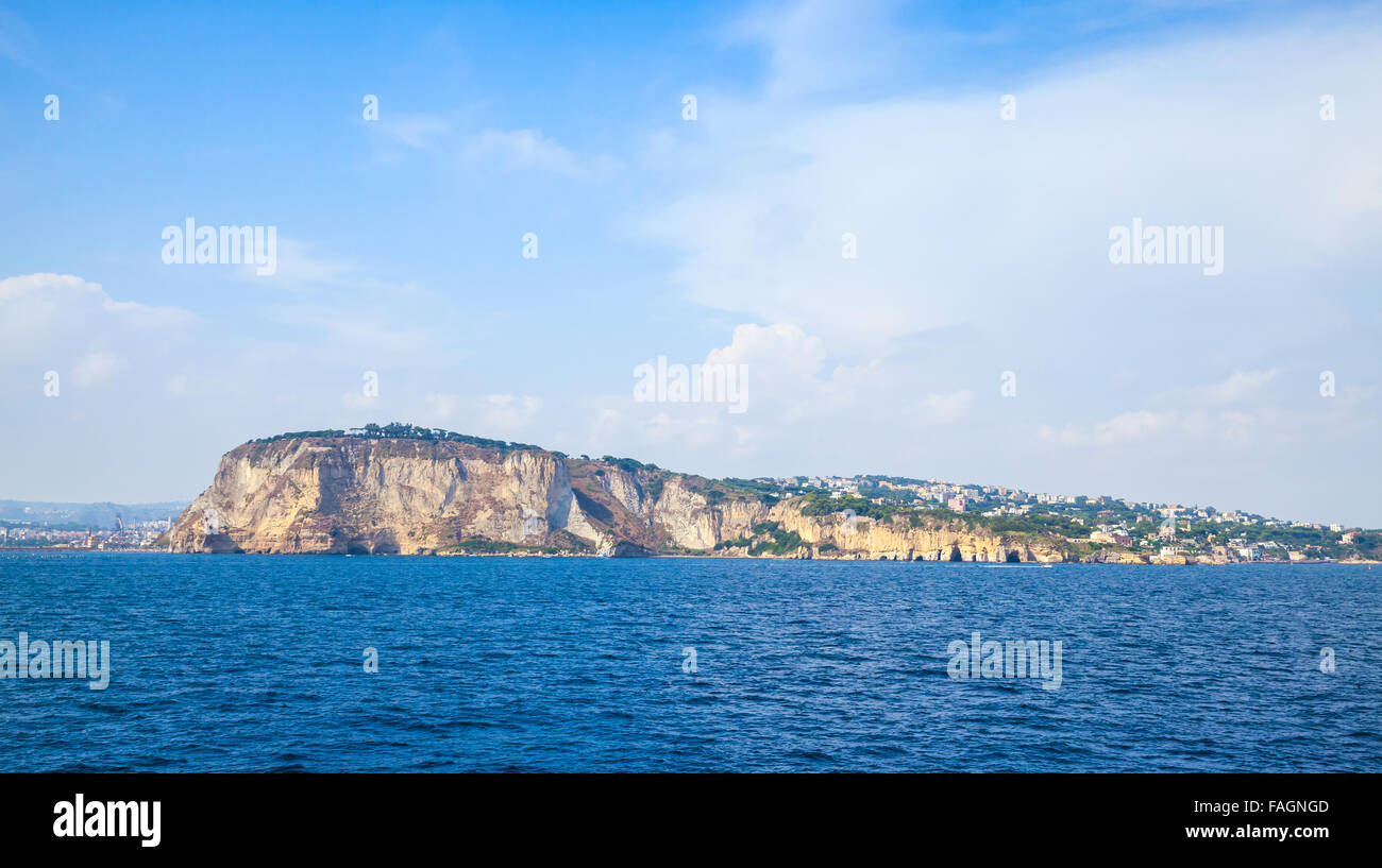 Mare Mediterraneo e della baia di Napoli, il paesaggio costiero Foto Stock
