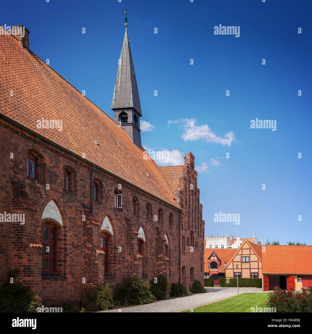 Immagine del longhouse di Saint Olafs chiesa. Helsingor, Danimarca. Foto Stock