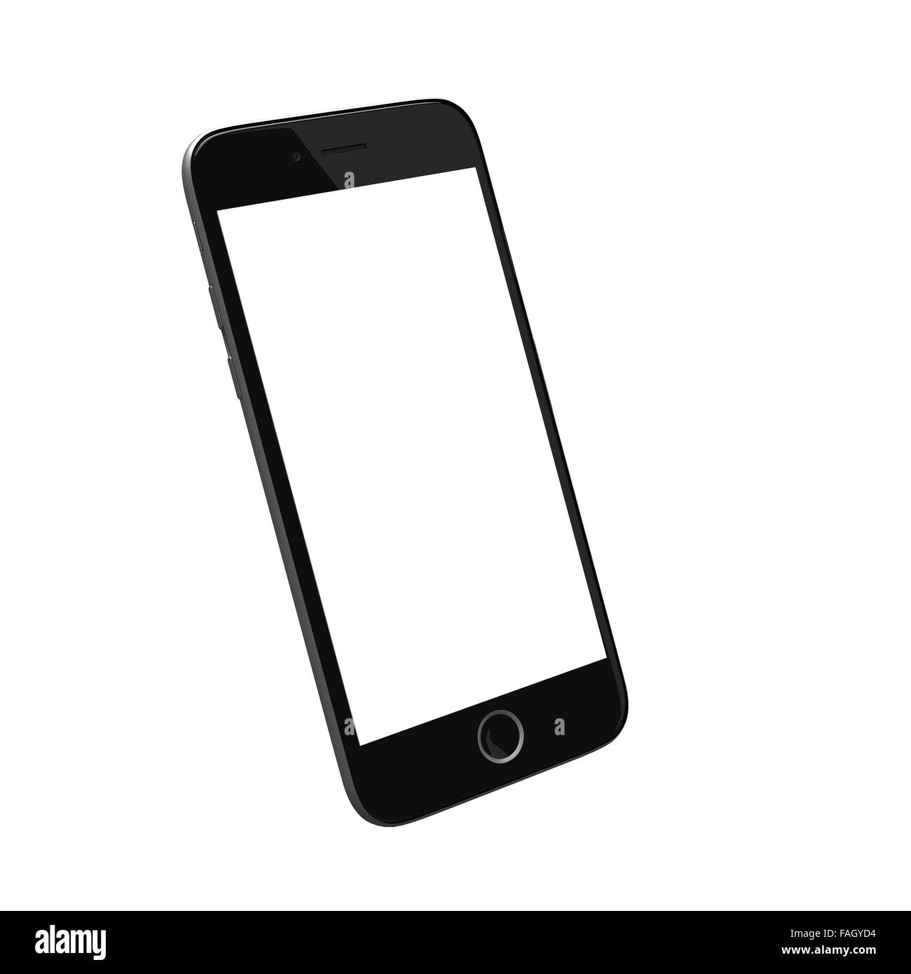 Hilvarenbeek, Paesi Bassi - 18 dicembre 2015: rendering realistico di un telefono intelligente basato su iPhone 6 le immagini di riferimento. Foto Stock Hilvarenbeek, Paesi Bassi - 18 dicembre 2015: rendering realistico di un telefono intelligente basato su iPhone 6 le immagini di riferimento. Foto Stock
