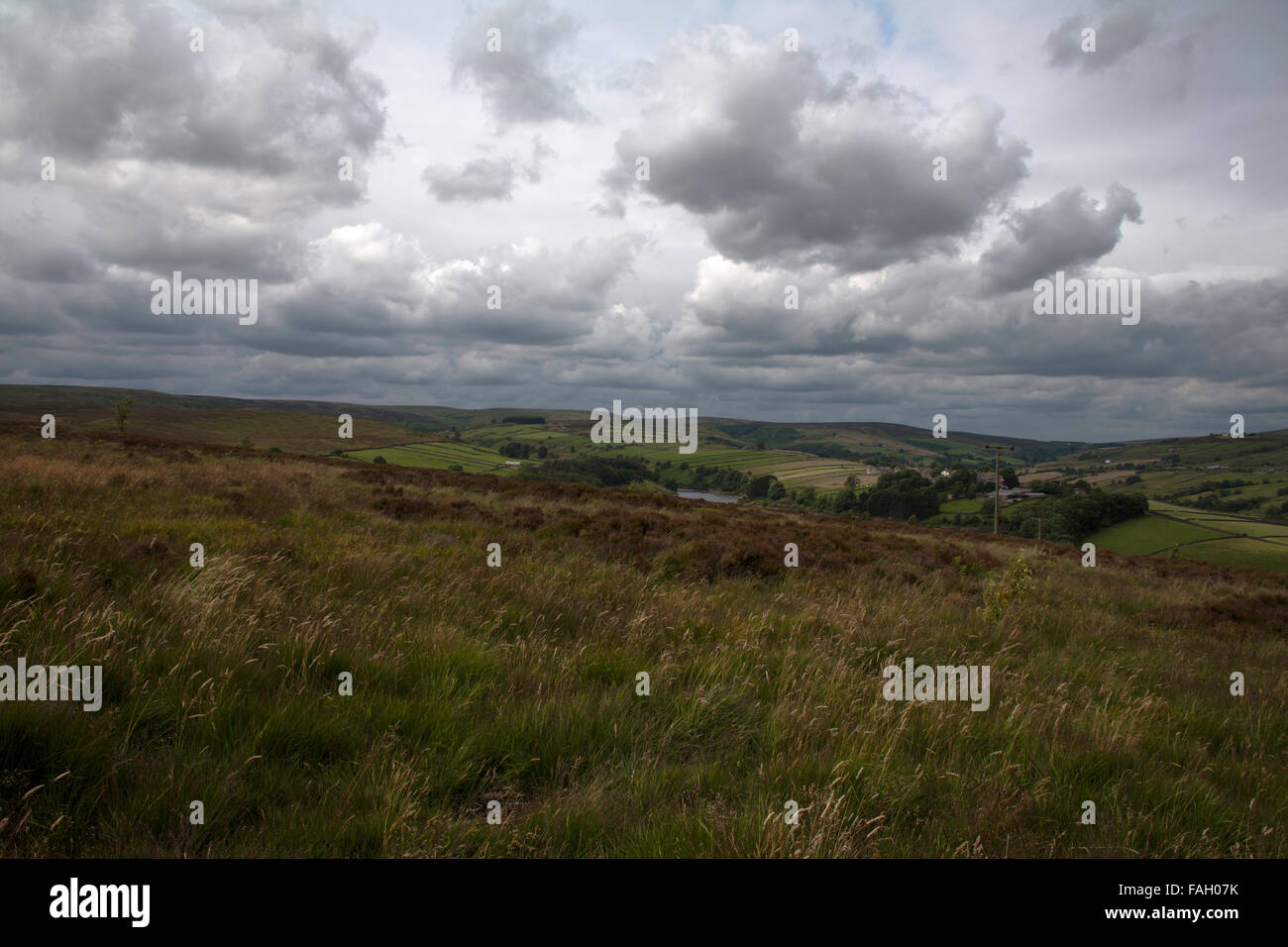 Il Cloud lambente Penistone Hill Haworth West Yorkshire Inghilterra Foto Stock