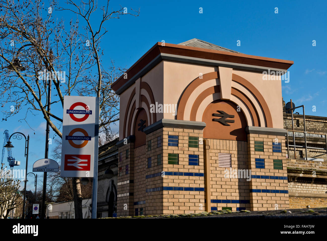 Brompton Road rete ferroviaria, West London, Regno Unito Foto Stock