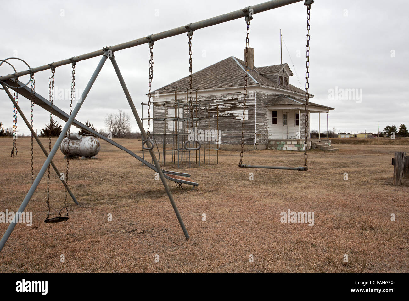 Nicodemo, Kansas - Distretto n. 1 la scuola a Nicodemo National Historic Site. Foto Stock