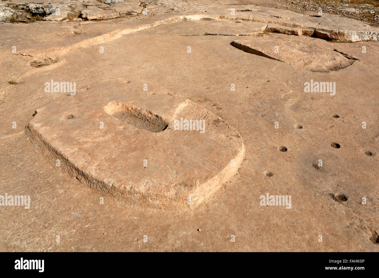 Gobekli Tepe "ventre gonfio Hill' è un sito archeologico in Anatolia sudorientale Regione di Sanliurfa, Turchia. Gobekli Tepe h Foto Stock