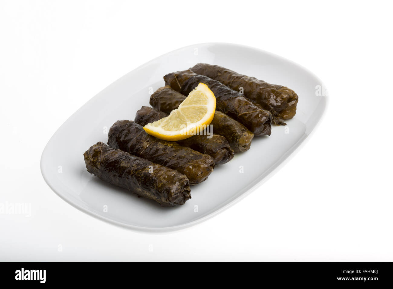 Farcite le foglie di uva con olio di oliva Foto Stock