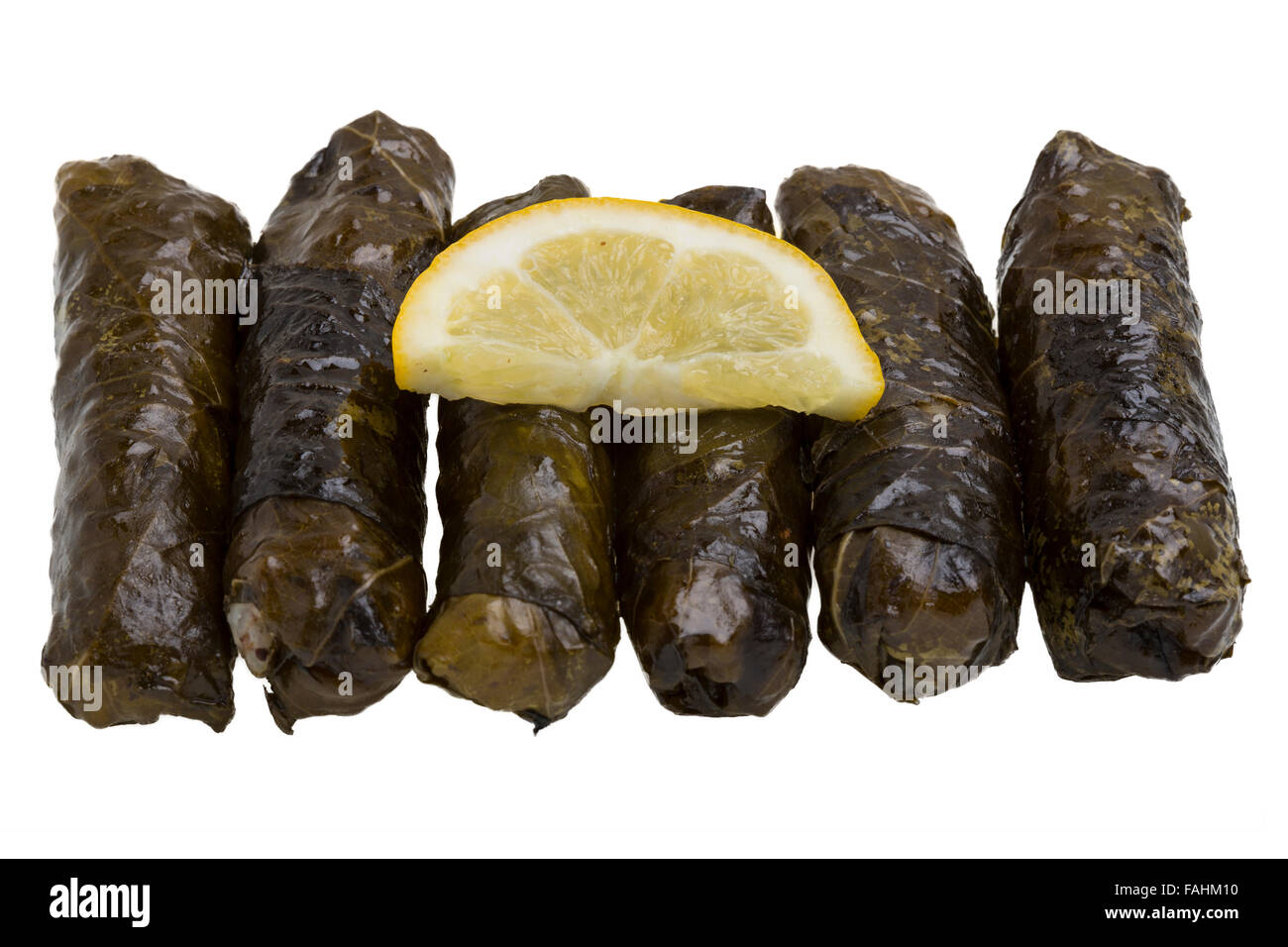 Farcite le foglie di uva con olio di oliva Foto Stock