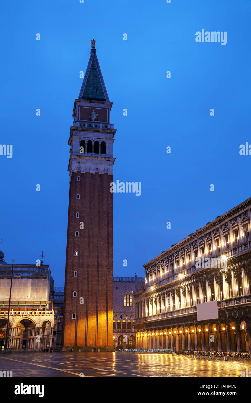 Piazza San Marco a Venezia, Italia al mattino Foto Stock