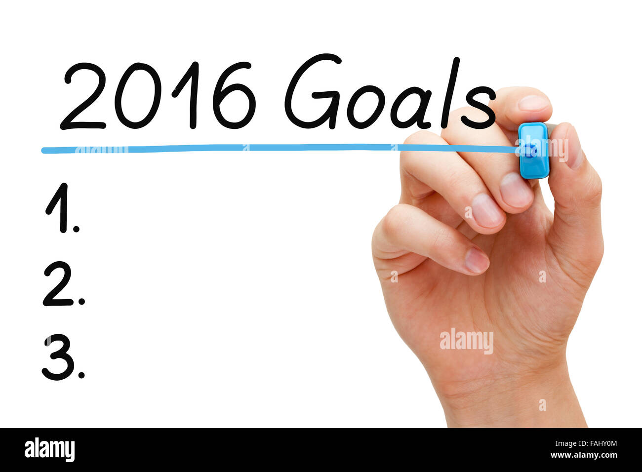 Elenco degli obiettivi per il 2016 Foto Stock