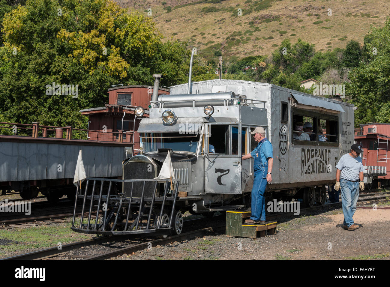 Oca galoppante #7, Colorado Railroad Museum, Golden, Colorado. Foto Stock