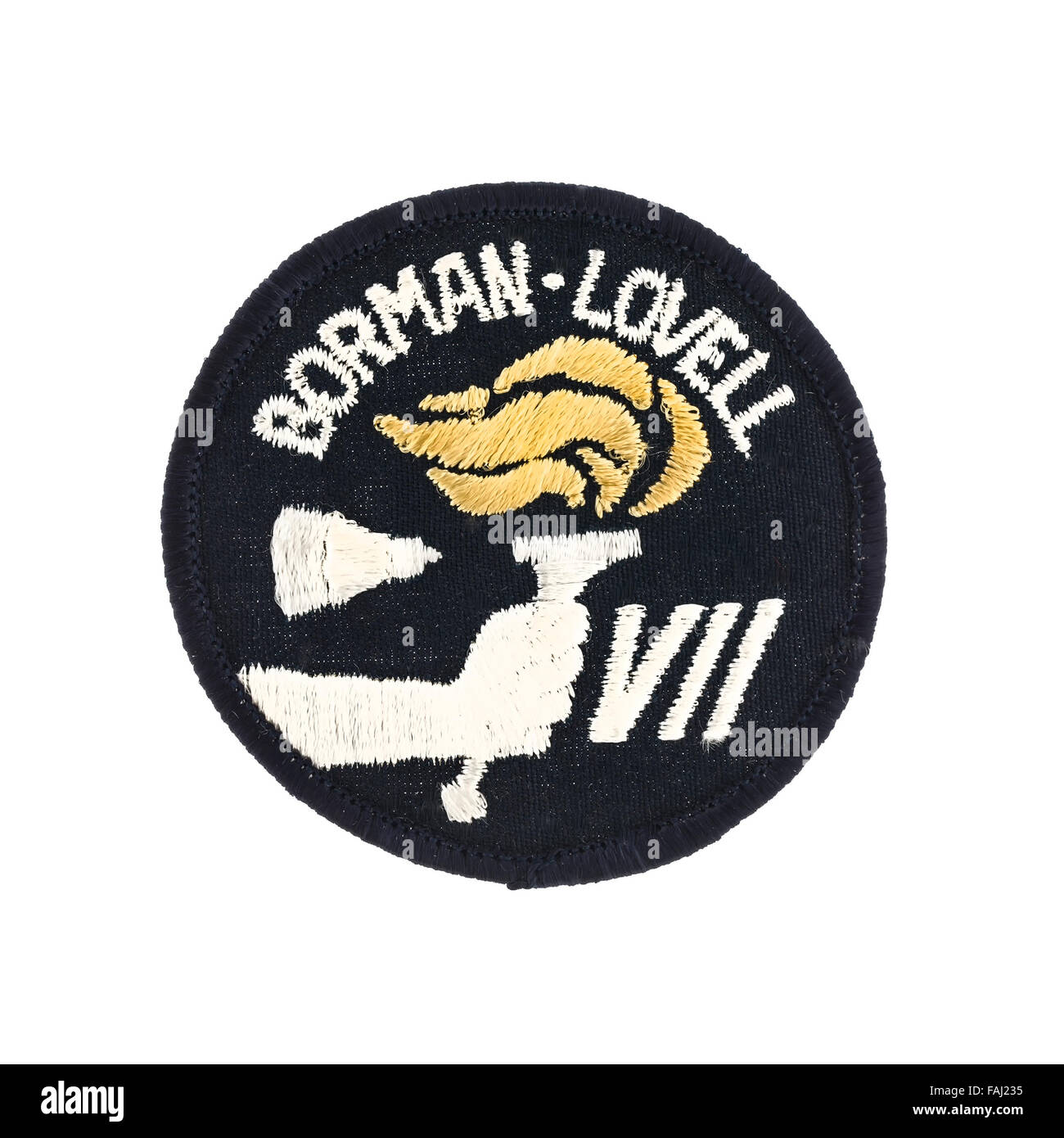 Gemini 7 Badge di missione su sfondo bianco Foto Stock Gemini 7 Badge di missione su sfondo bianco Foto Stock
