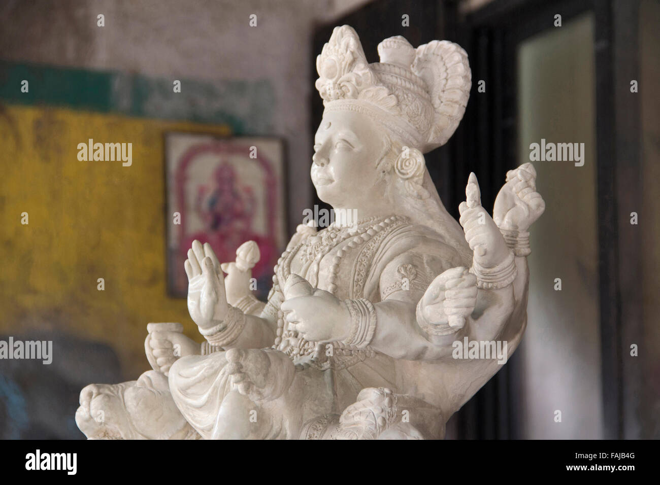 Incompiuta idolo dei godess Durga, Pune, India Foto Stock