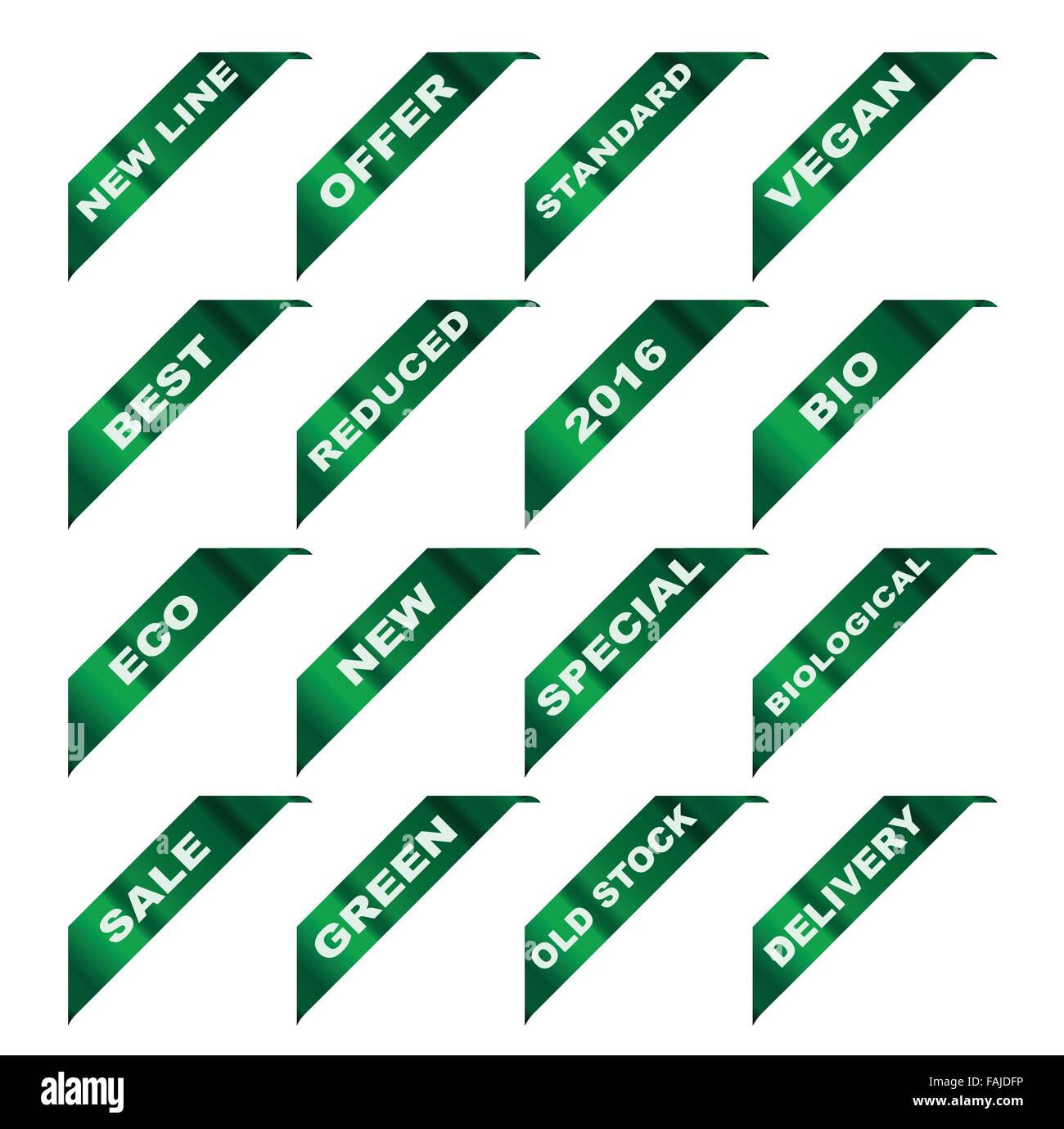 Una collezione di pagina riccioli d'angolo Illustrazione Vettoriale