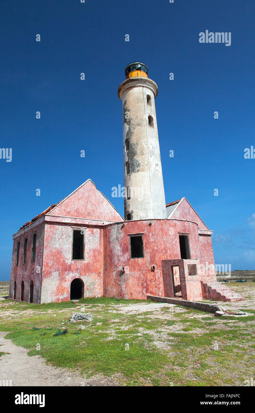 Il faro nel mezzo di Klein Curacao, Curacao Foto Stock