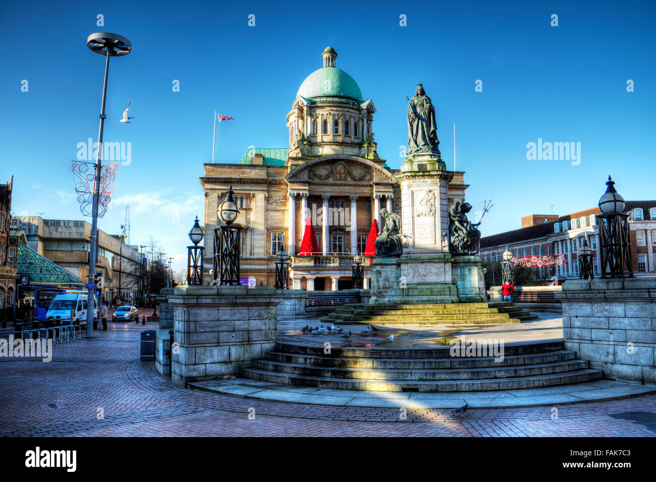 Hull City Hall Kingston upon Hull Regno Unito Regno Unito Inghilterra town hall centro esterno street view Foto Stock