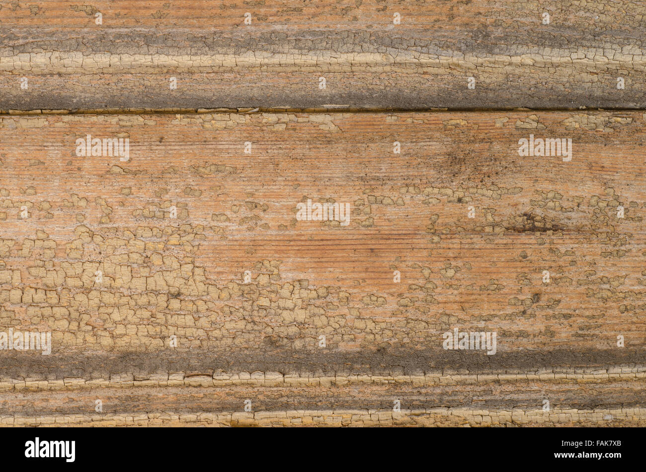 Vecchio weathered dipinta la parete in legno Foto Stock