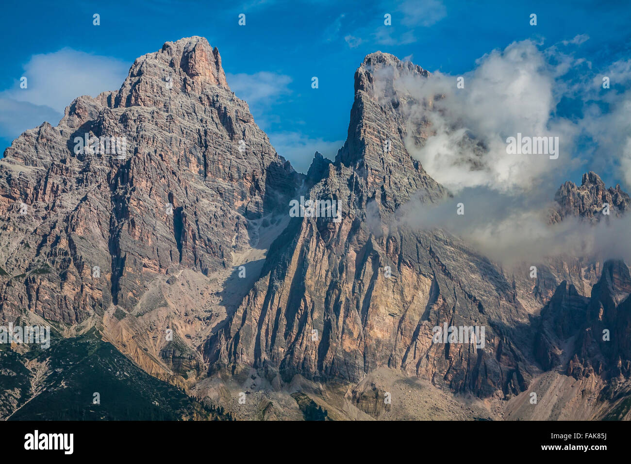 Parco nazionale di panorama e Dolomiti a Cortina d'Ampezzo, Italia settentrionale Foto Stock