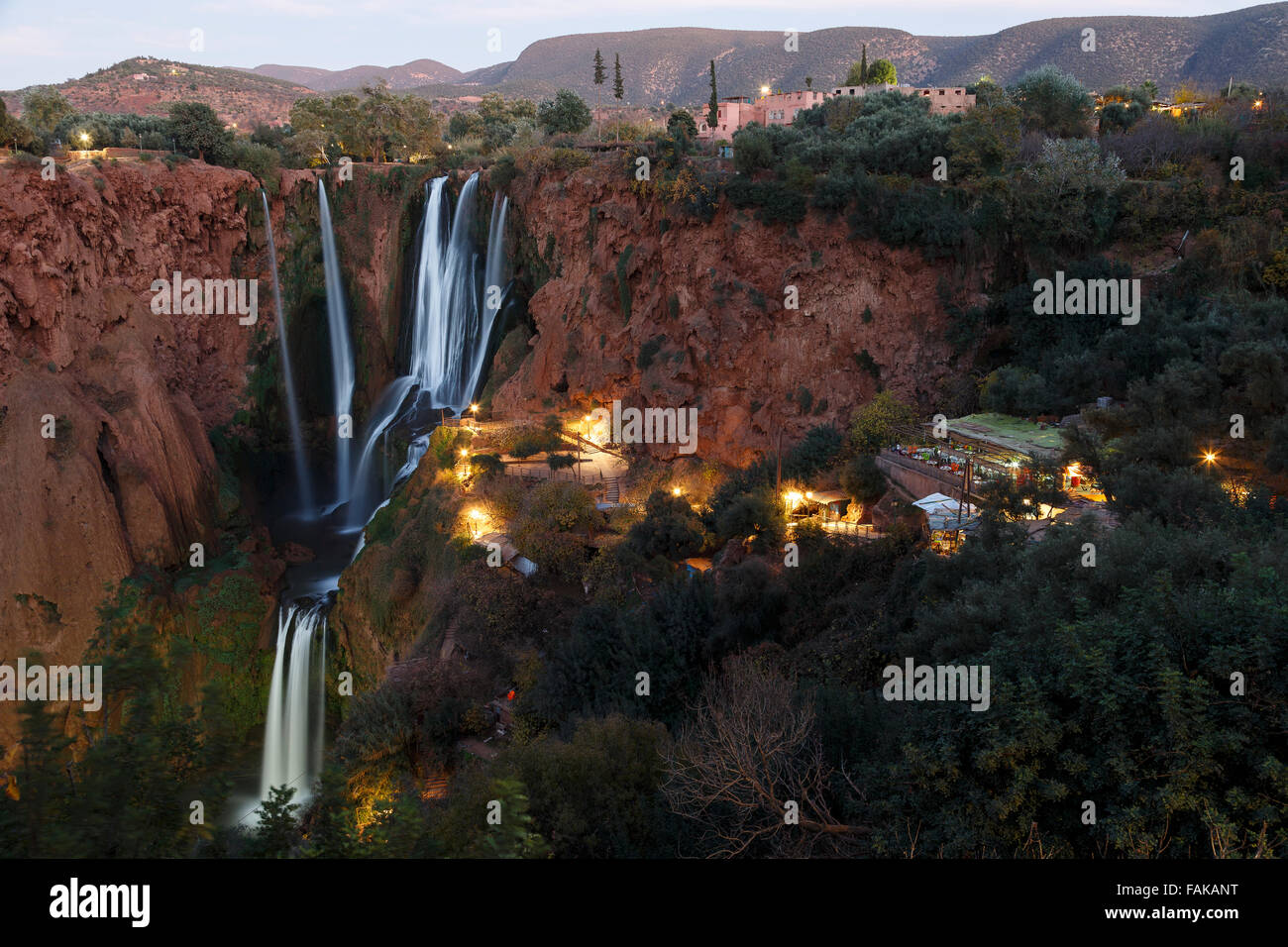 Cascate Ouzoud. Il Marocco. Il Nord Africa. Foto Stock