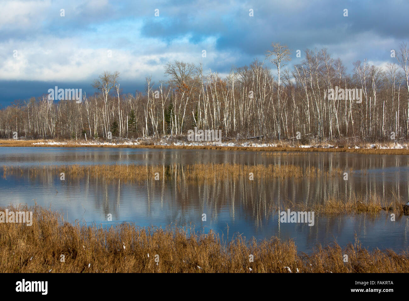 Deserto lago nel Wisconsin settentrionale Foto Stock