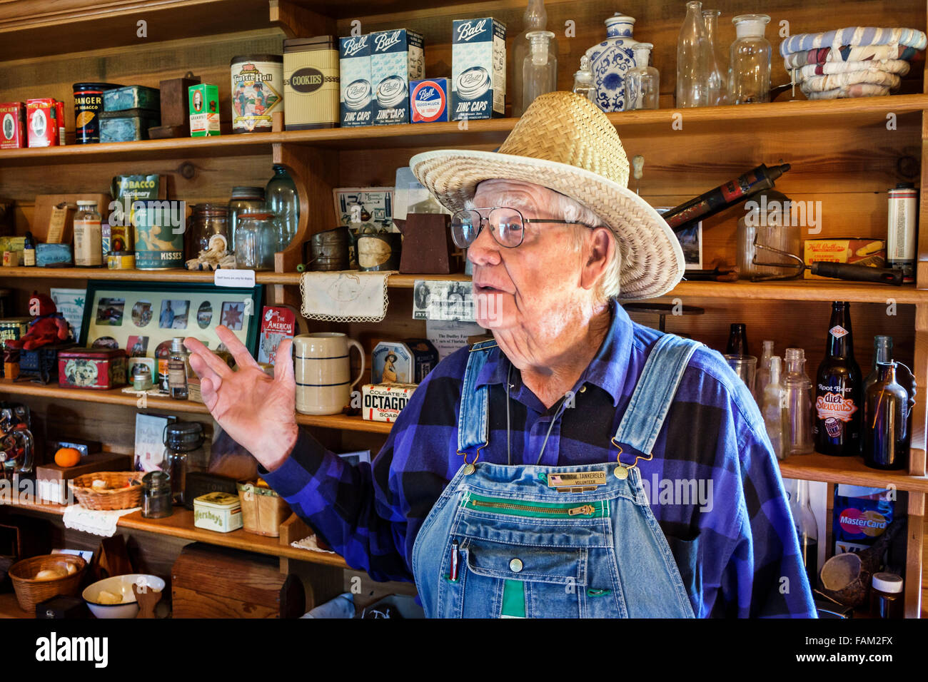 Gainesville Florida,Dudley Farm state Park,Homestead and Living History Museum,vendita,prodotti,nostalgia,vendita,prodotti,vendita,prodotti,nostalgia Foto Stock