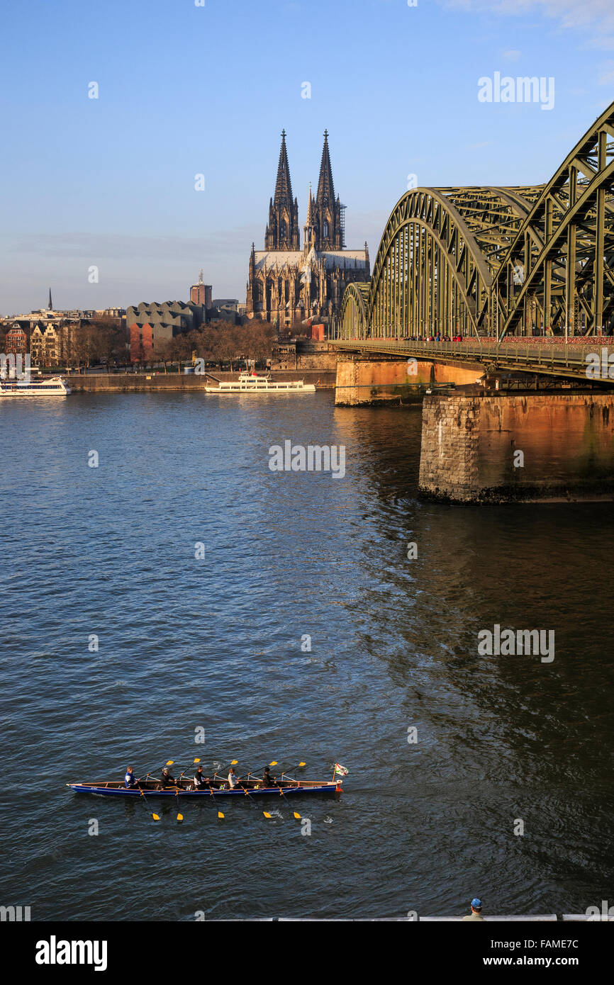 Ponte di hohenzollern Foto Stock