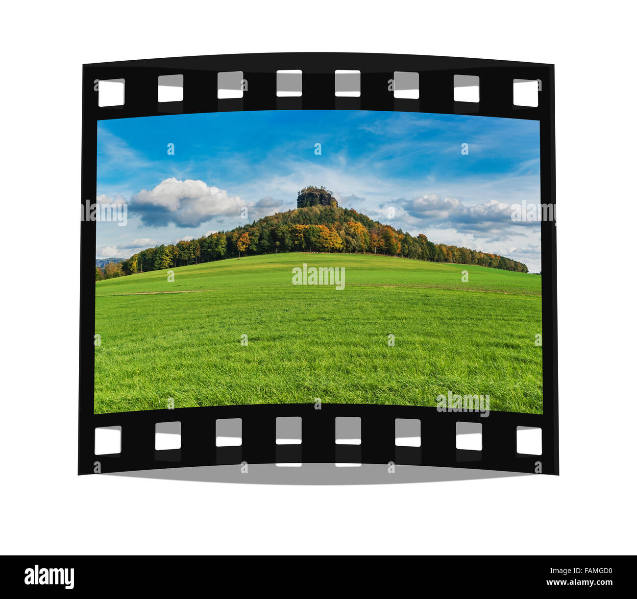 La Roccia Zirkelstein, Reinhardtsdorf Schoena, Svizzera Sassone vicino a Dresda in Sassonia, Germania, Europa Foto Stock