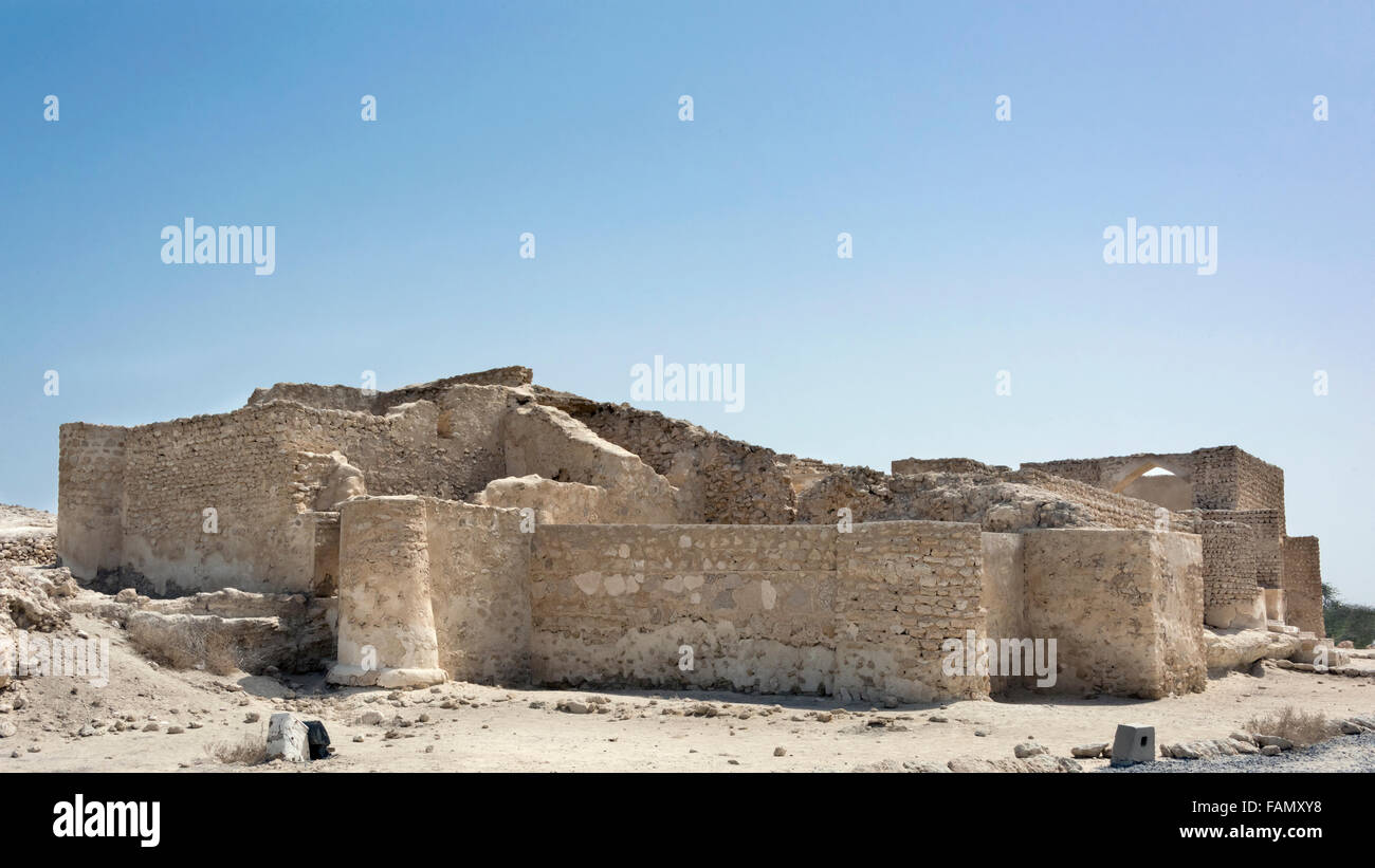 Resti della 8C comune di Harireh, Kish Island, Iran Foto Stock