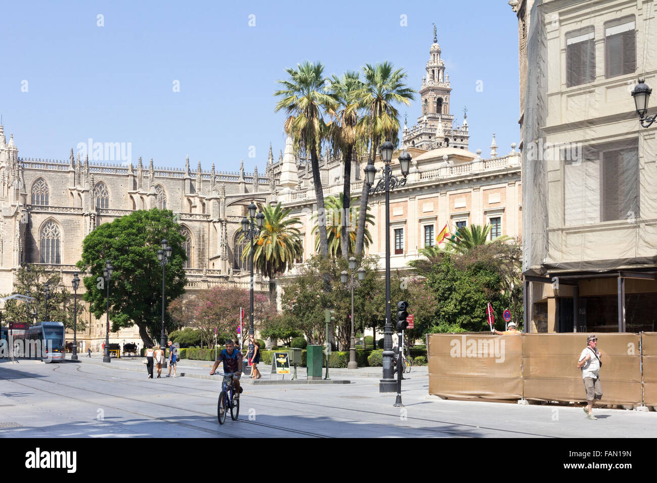 Siviglia, Spain-September 2° 2015: Cattedrale di Siviglia.La cattedrale che domina la città. Foto Stock