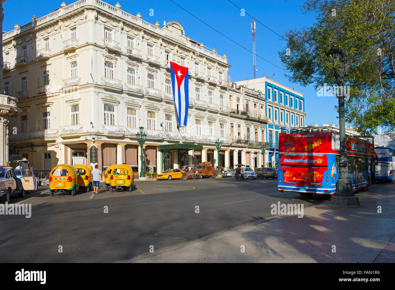 Inglaterra Hotel e telegrafo Hotel, l'Avana, La Habana, Cuba Foto Stock