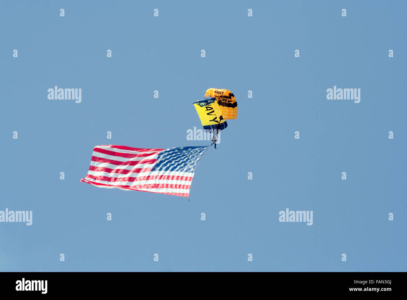 US Army Parachute Team. Chicago Air & Water Show 2016 Foto Stock