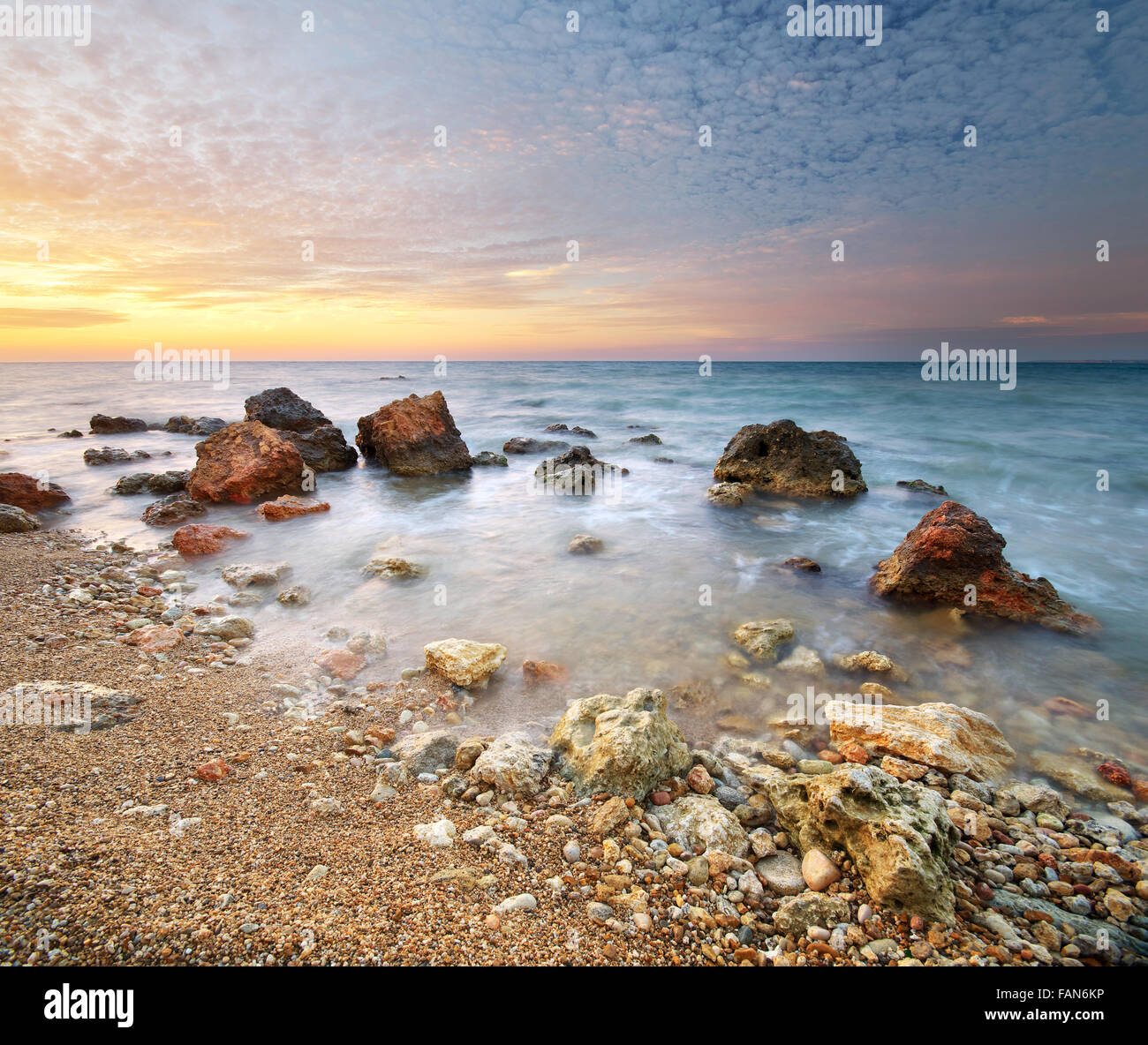 Bellissimo paesaggio marino. Composizione della natura. Foto Stock