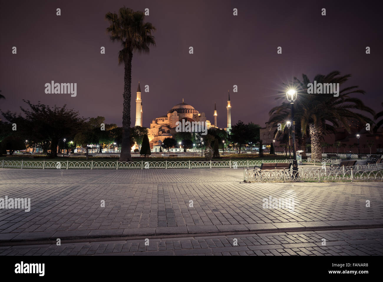 La basilica di Santa Sofia la chiesa, la moschea e il museo ad Istanbul in Turchia Foto Stock