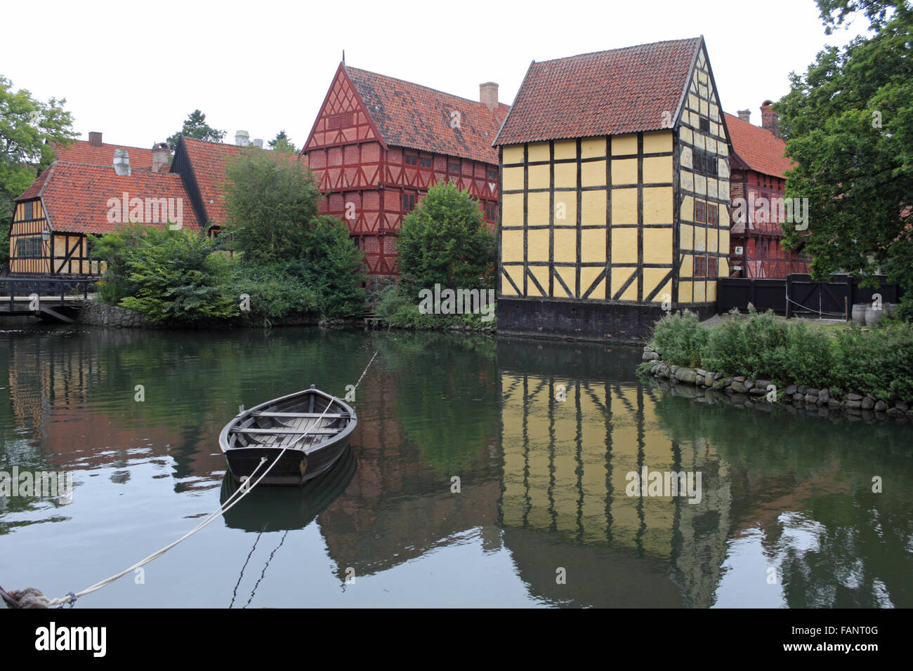 Den Gamle By - La Città Vecchia ad Aarhus in Danimarca, è un open-air città museo. Foto Stock