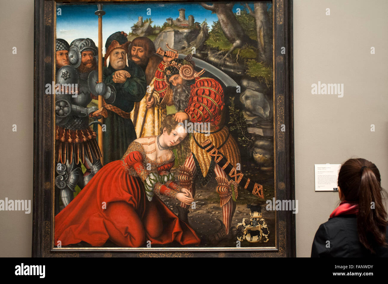 Lucas Granach il sambuco. Tedesco, 1472-1553. Il Martirio di Santa Barbara. Metropolitan Museum of Art di New York, Stati Uniti d'America. Secondo Foto Stock