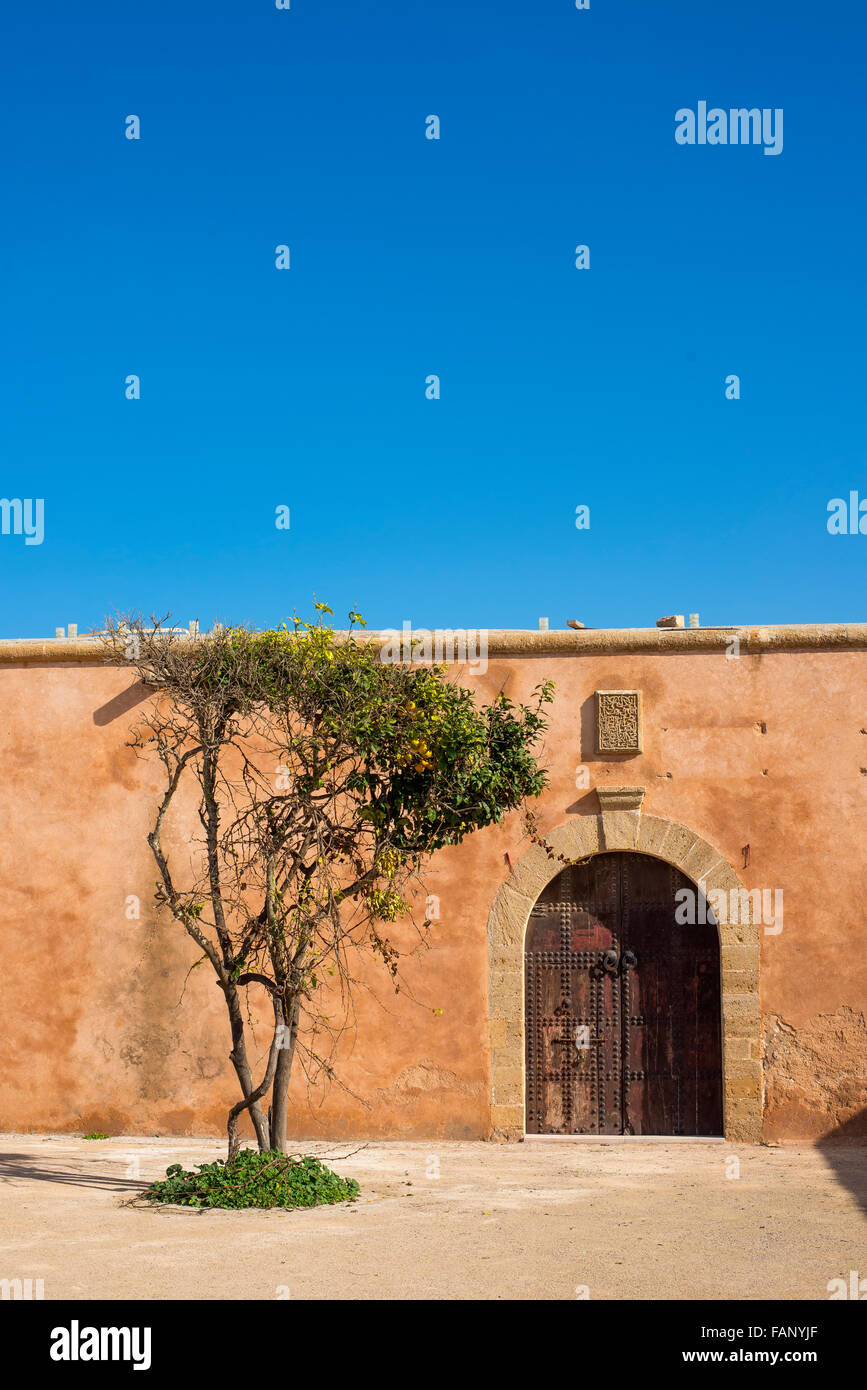 Piattaforma Semaphore Udayas. Una parte della fortezza della Kasbah di Udayas a Rabat, Marocco. Il Nord Africa. Foto Stock