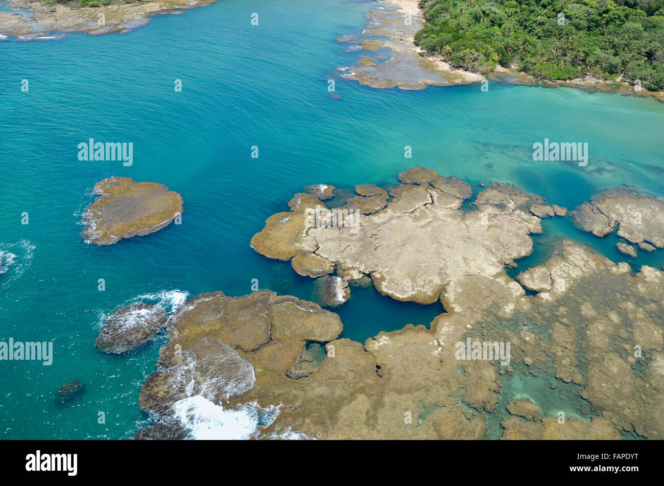 Vista aerea del Lago di Gatun, Panama Canal sul lato atlantico Foto Stock