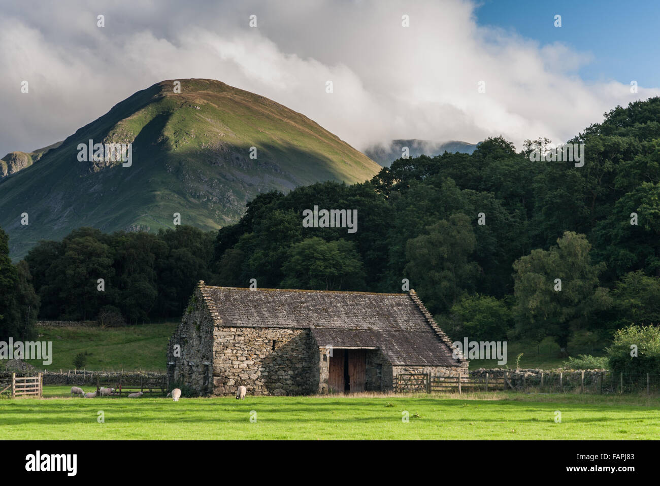 Fienile sotto Hartsop Dodd in patterdale Foto Stock