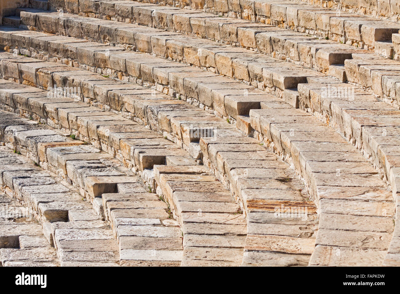 Antico Teatro greco-romano di Kourion, Cipro Foto Stock