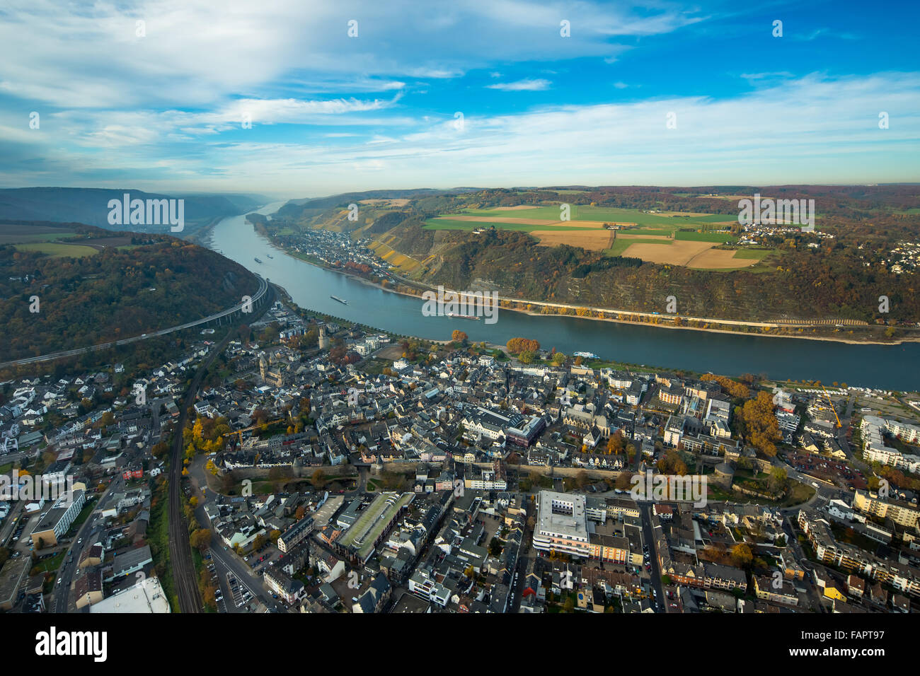 Centro storico di Andernach, Rhein, Valle del Reno, Renania-Palatinato, Germania Foto Stock