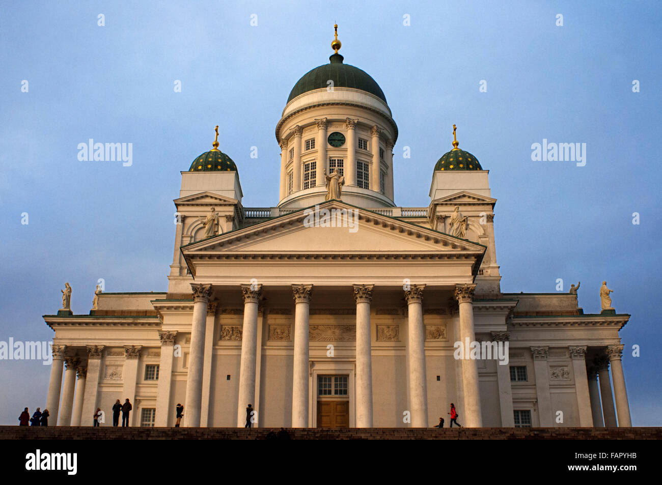 La Cattedrale di Helsinki, Finlandia. Helsingin tuomiokirkko o Cattedrale di Helsinki è stato costruito da Carl Engel Lugvig under Russian annuncio Foto Stock