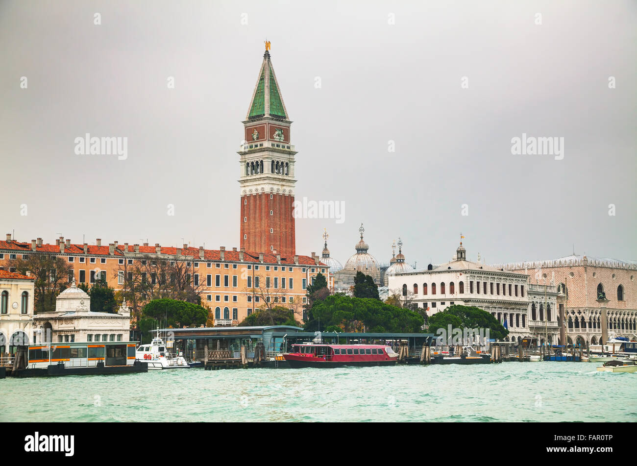 Torre Campanaria (campanile) a San Marco a Venezia, Italia Foto Stock