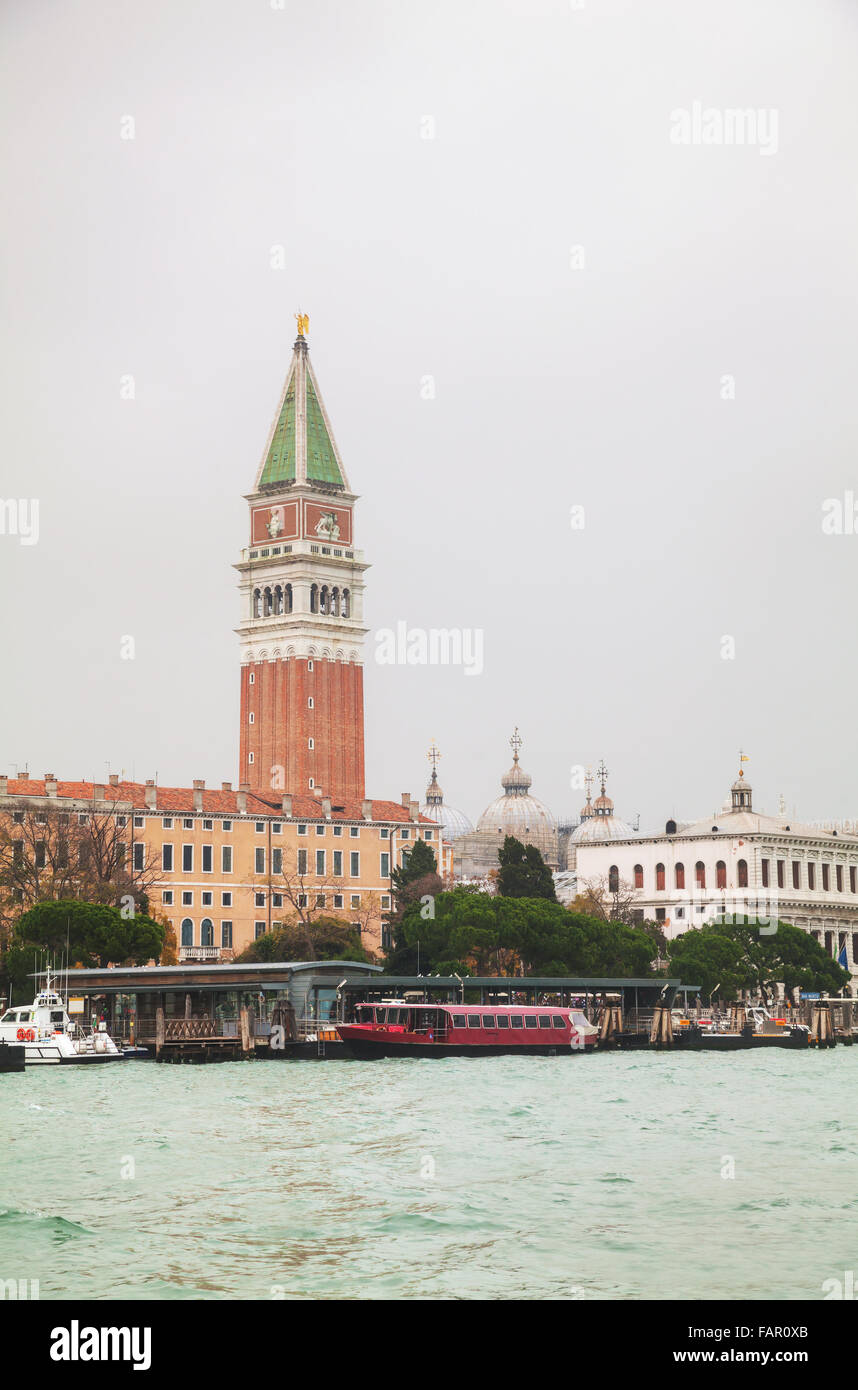 Torre Campanaria (campanile) a San Marco a Venezia, Italia Foto Stock